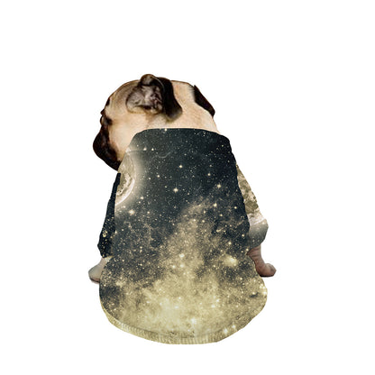 Full Moon And Night Stars Print Dog Zip Up Jacket