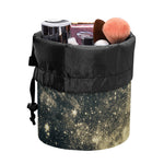 Full Moon And Night Stars Print Drawstring Makeup Bag