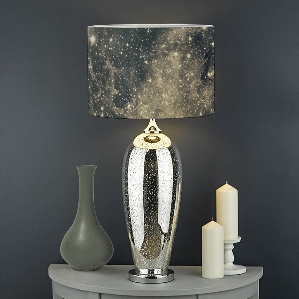 Full Moon And Night Stars Print Drum Lamp Shade