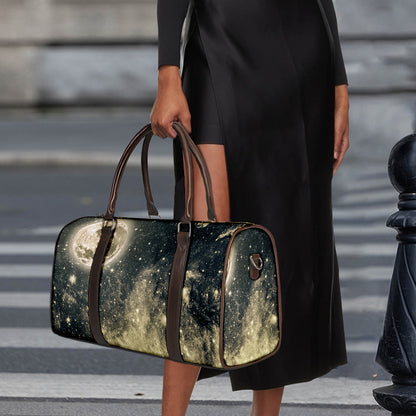 Full Moon And Night Stars Print Duffle Bag