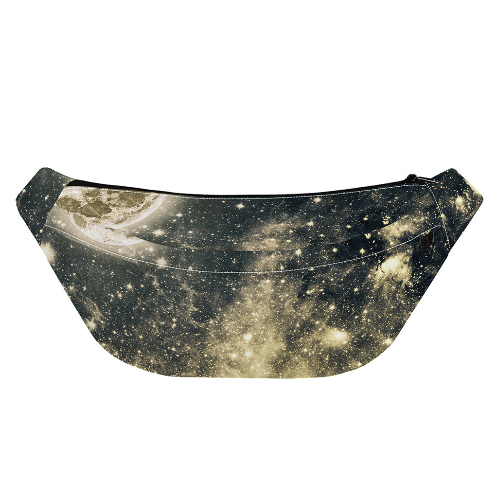 Full Moon And Night Stars Print Fanny Pack