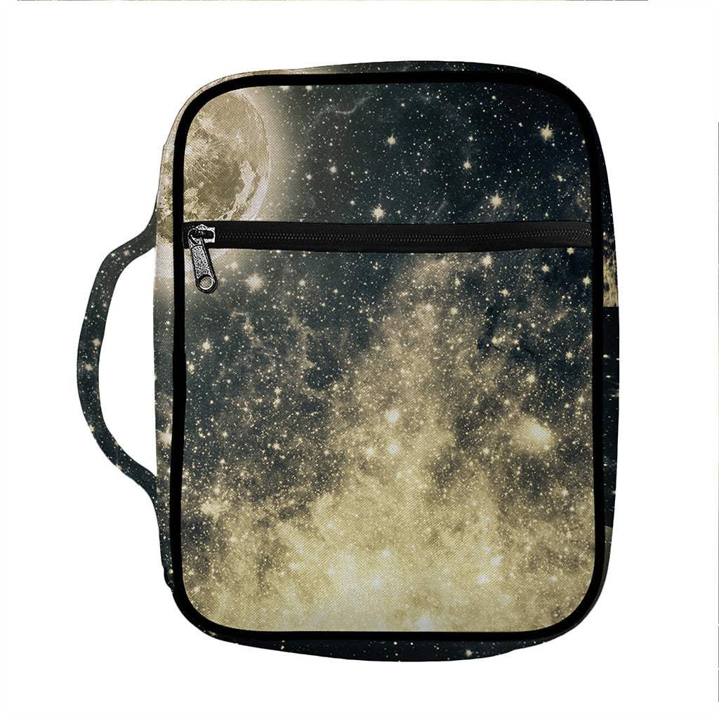 Full Moon And Night Stars Print Front Pocket Bible Bag