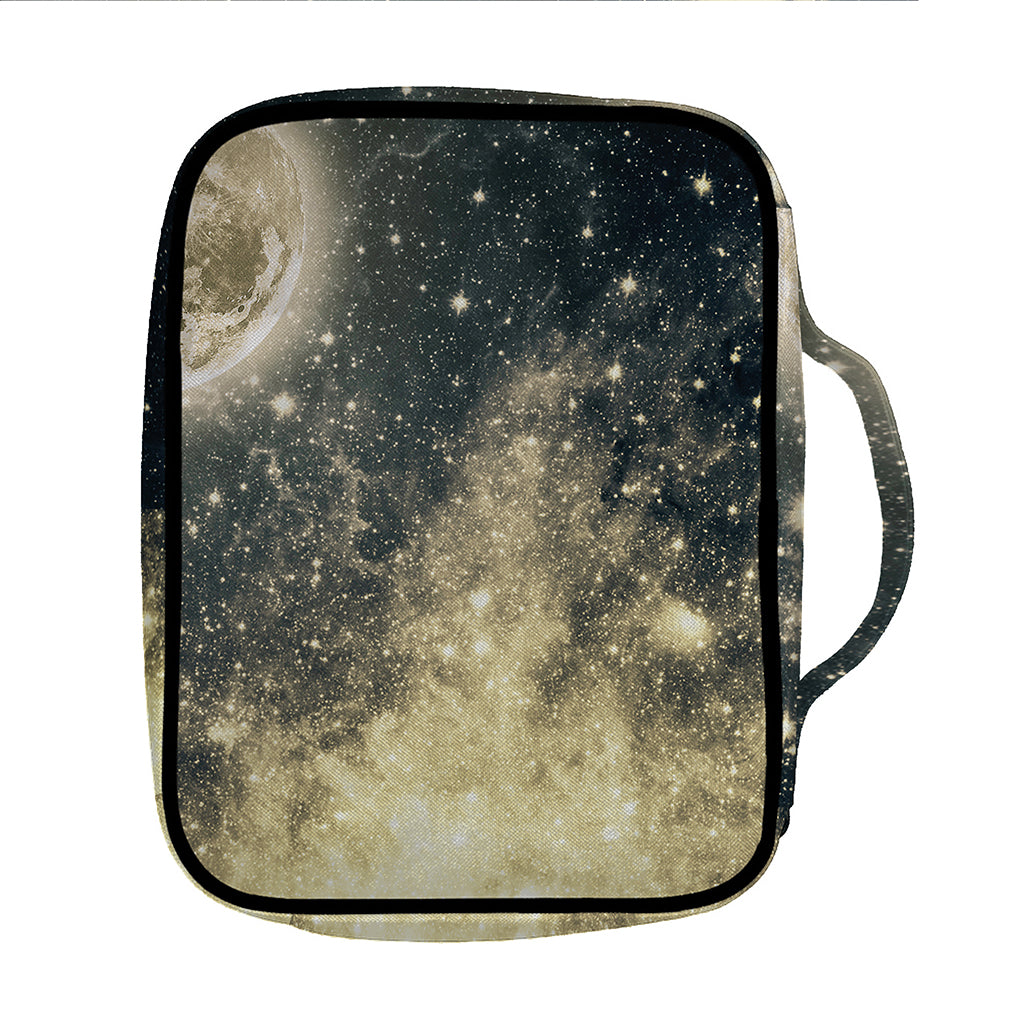 Full Moon And Night Stars Print Front Pocket Bible Bag