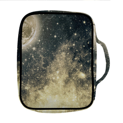 Full Moon And Night Stars Print Front Pocket Bible Bag