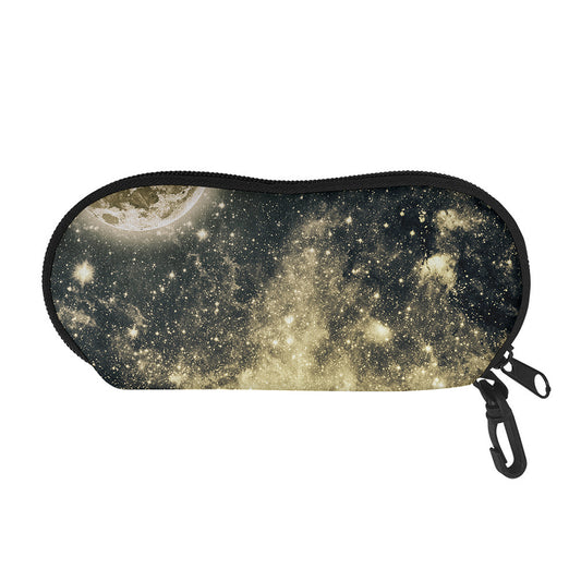 Full Moon And Night Stars Print Glasses Case