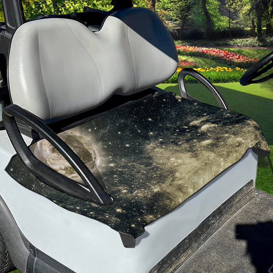Full Moon And Night Stars Print Golf Cart Seat Cover