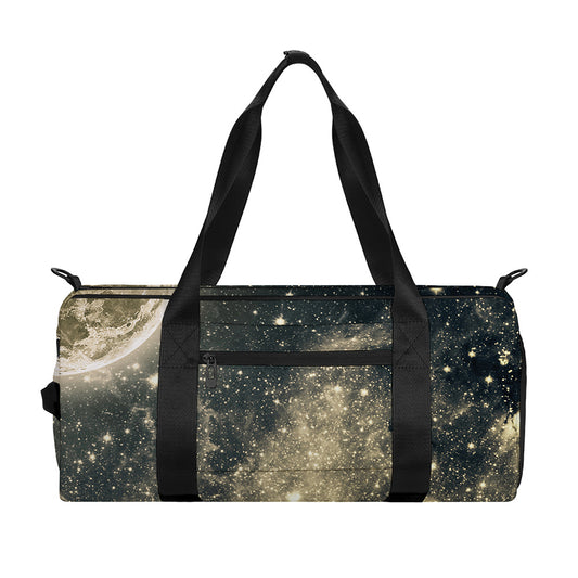 Full Moon And Night Stars Print Gym Bag
