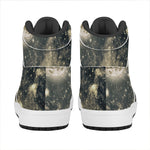 Full Moon And Night Stars Print High Top Leather Sneakers
