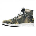 Full Moon And Night Stars Print High Top Leather Sneakers