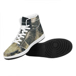 Full Moon And Night Stars Print High Top Leather Sneakers