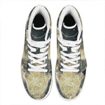 Full Moon And Night Stars Print High Top Leather Sneakers