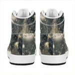 Full Moon And Night Stars Print High Top Leather Sneakers