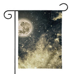 Full Moon And Night Stars Print House Flag
