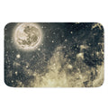 Full Moon And Night Stars Print Indoor Door Mat