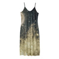 Full Moon And Night Stars Print Jersey Midi Cami Dress