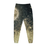 Full Moon And Night Stars Print Jogger Pants