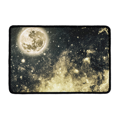 Full Moon And Night Stars Print Kitchen Mat