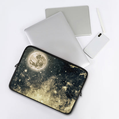 Full Moon And Night Stars Print Laptop Sleeve