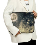 Full Moon And Night Stars Print Laptop Sleeve