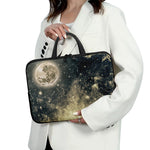 Full Moon And Night Stars Print Laptop Sleeve With Handle