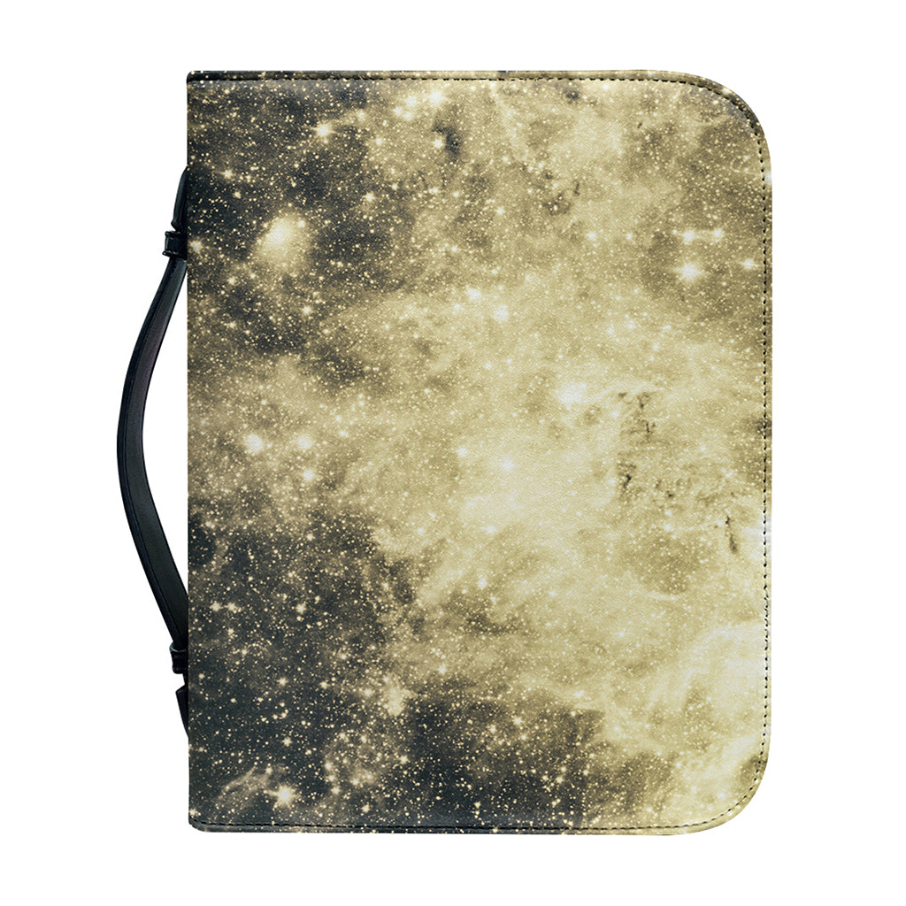 Full Moon And Night Stars Print Leather Bible Cover