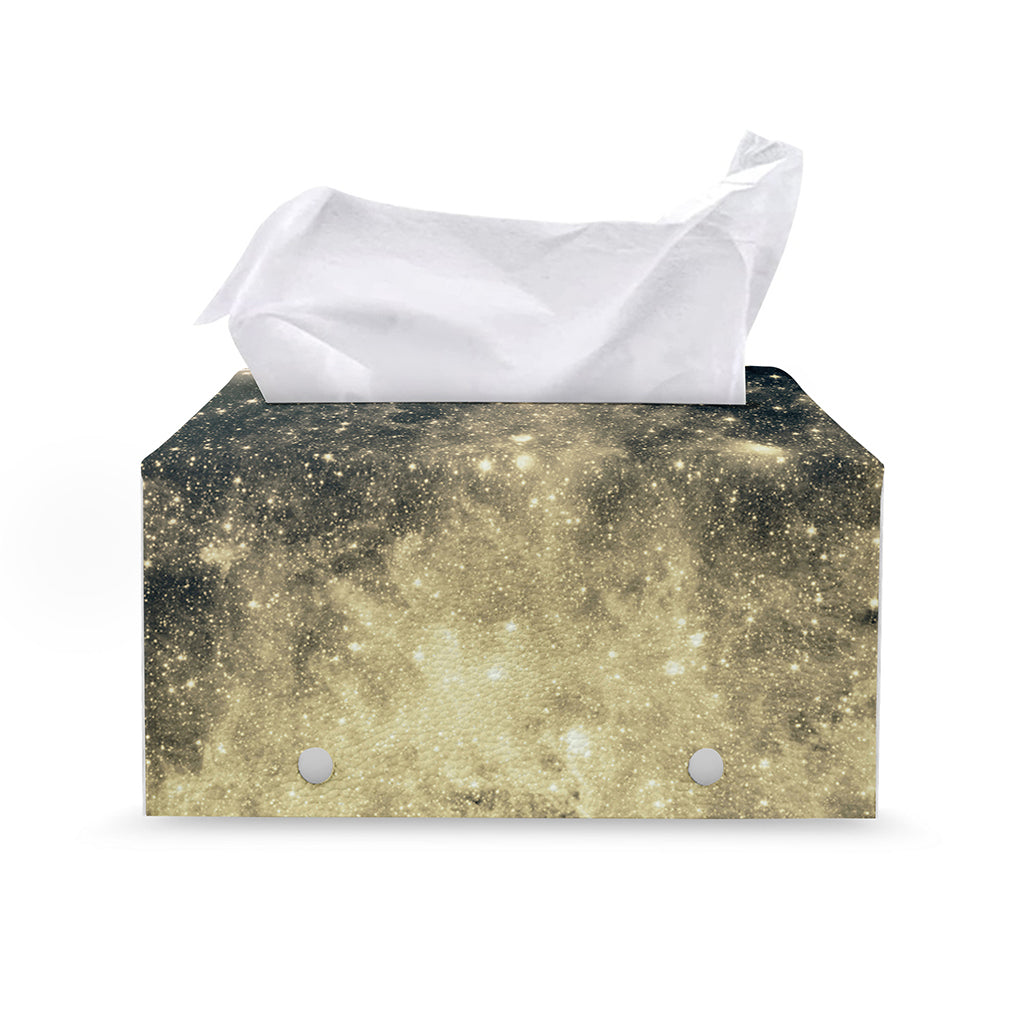 Full Moon And Night Stars Print Leather Tissue Box Cover