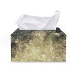 Full Moon And Night Stars Print Leather Tissue Box Cover