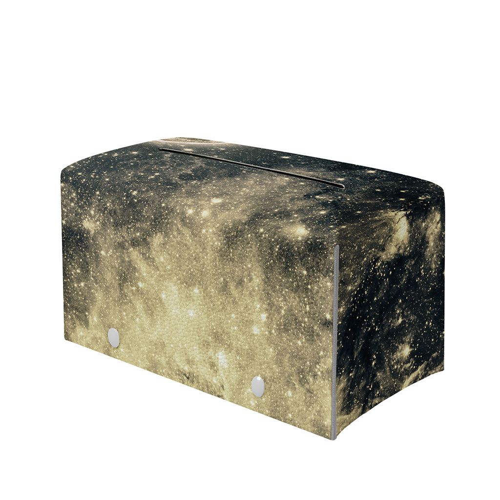 Full Moon And Night Stars Print Leather Tissue Box Cover