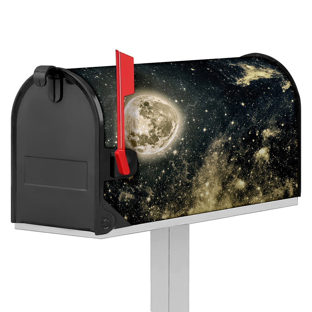Full Moon And Night Stars Print Mailbox Cover
