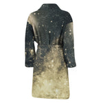 Full Moon And Night Stars Print Men's Bathrobe