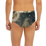 Full Moon And Night Stars Print Men's Briefs