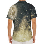 Full Moon And Night Stars Print Men's Deep V-Neck Shirt