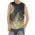 Full Moon And Night Stars Print Men's Fitness Tank Top