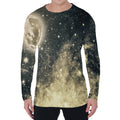 Full Moon And Night Stars Print Men's Long Sleeve T-Shirt