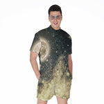 Full Moon And Night Stars Print Men's Rompers