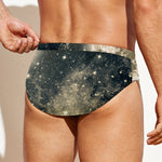 Full Moon And Night Stars Print Men's Swim Briefs