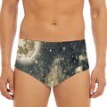Full Moon And Night Stars Print Men's Triangle Swim Briefs