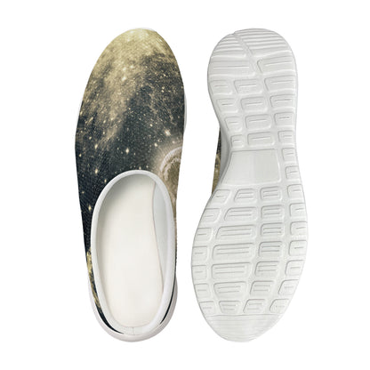 Full Moon And Night Stars Print Mesh Casual Shoes