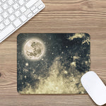 Full Moon And Night Stars Print Mouse Pad