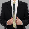 Full Moon And Night Stars Print Necktie