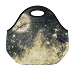 Full Moon And Night Stars Print Neoprene Lunch Bag
