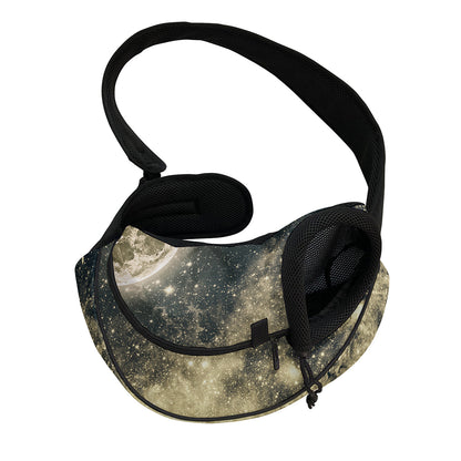 Full Moon And Night Stars Print Pet Sling Carrier