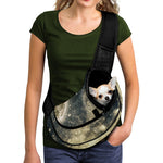 Full Moon And Night Stars Print Pet Sling Carrier