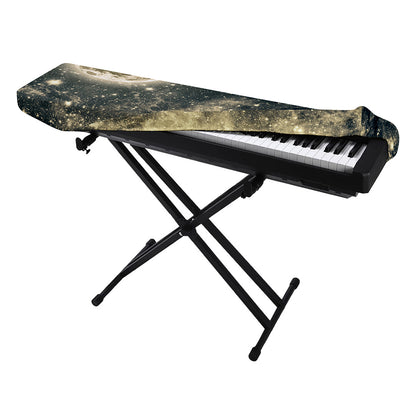 Full Moon And Night Stars Print Piano Keyboard Cover