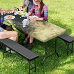 Full Moon And Night Stars Print Picnic Table Cover