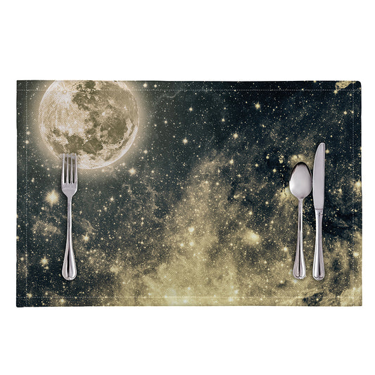 Full Moon And Night Stars Print Placemat