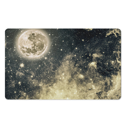 Full Moon And Night Stars Print Polyester Doormat