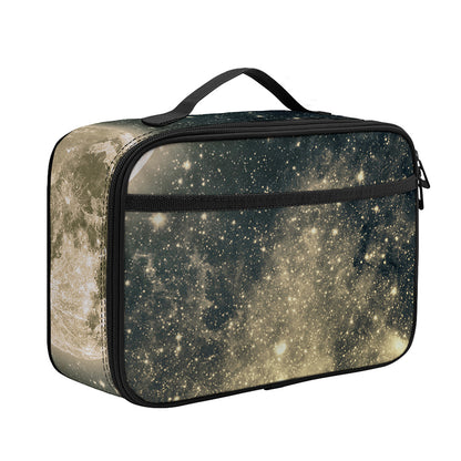 Full Moon And Night Stars Print Portable Lunch Bag