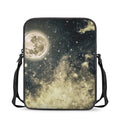Full Moon And Night Stars Print Rectangular Crossbody Bag