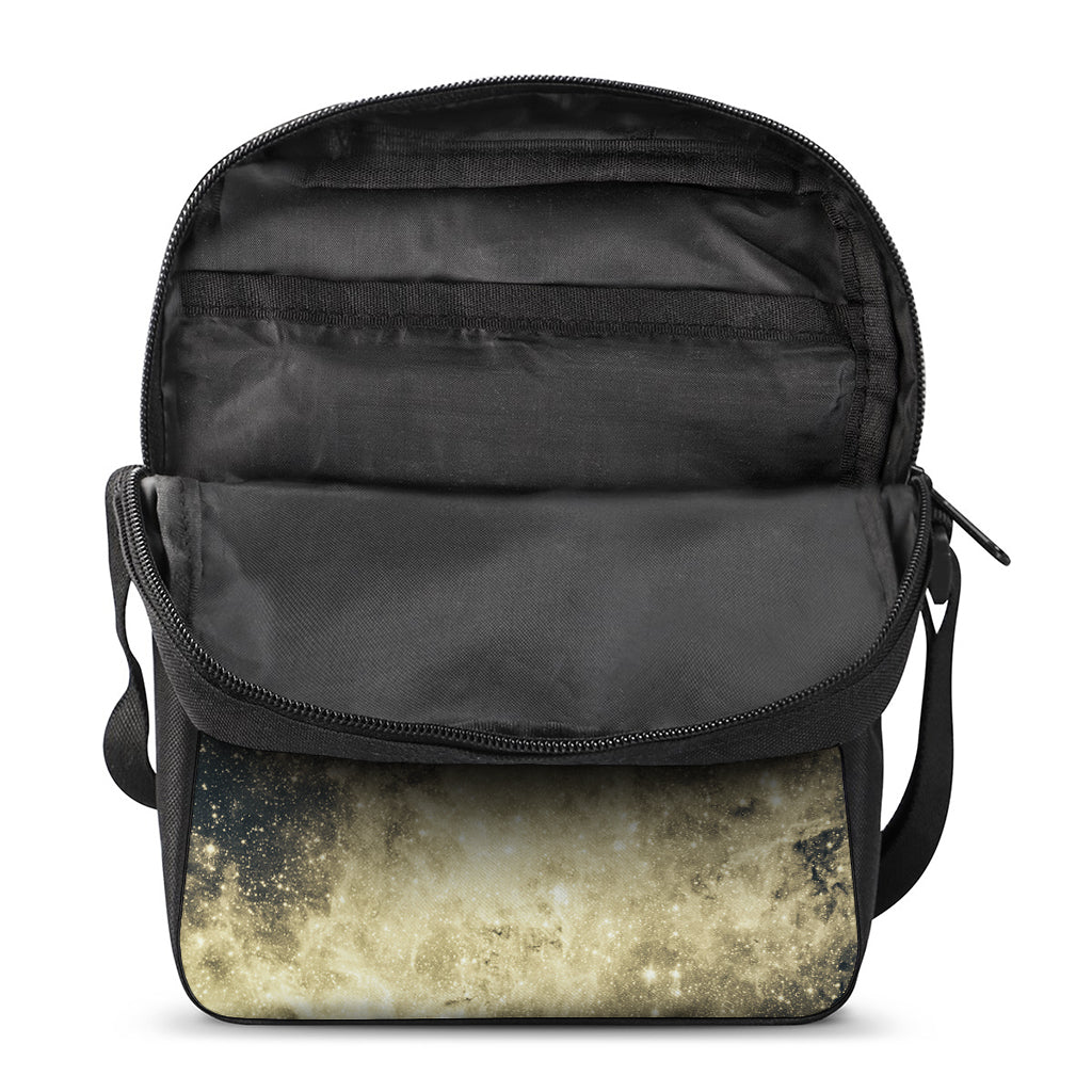 Full Moon And Night Stars Print Rectangular Crossbody Bag